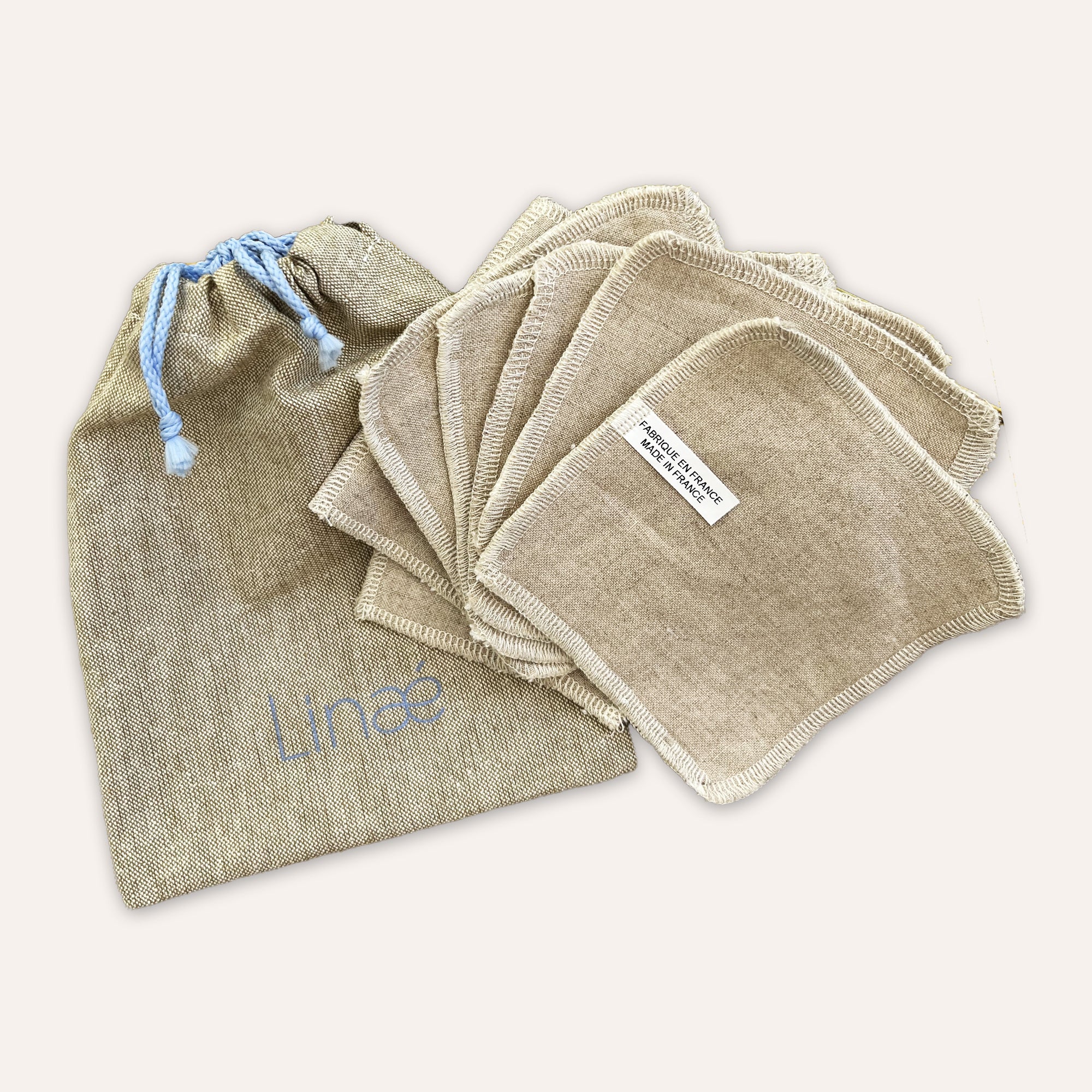 Double-sided washable cleansing squares - Bamboo & ORGANIC Linen